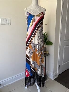 Multi-Color Tiger Printed Maxi Dress